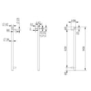 950mm (With Timer)Round Vertical Electric Heated Towel Rack Stainless Steel Variant Colour Available