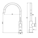 Nova Round Slim Kitchen Swivel Mixer Multi Colour