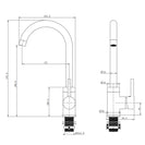 Mira Round Gooseneck Kitchen Mixer Tap - Multi-Colour Options