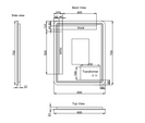 RIVA S4 LED Rectangle Coloured Frame Mirror 750x600mm (Optional Colours)