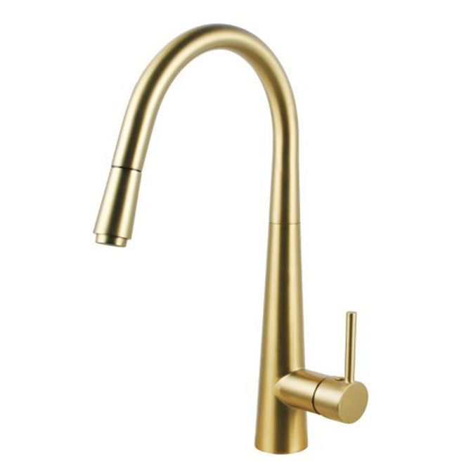 Aquaperla pull‑out kitchen mixer tap in gun metal grey, 360° swivel