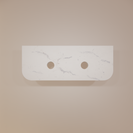 Bella 1200mm Double Bowl-Solid Timber Flute wall hung vanity