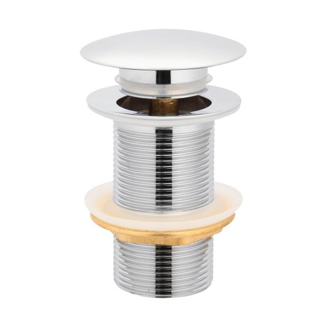 32-40 mm mushroom brass basin pop-up waste in chrome finish