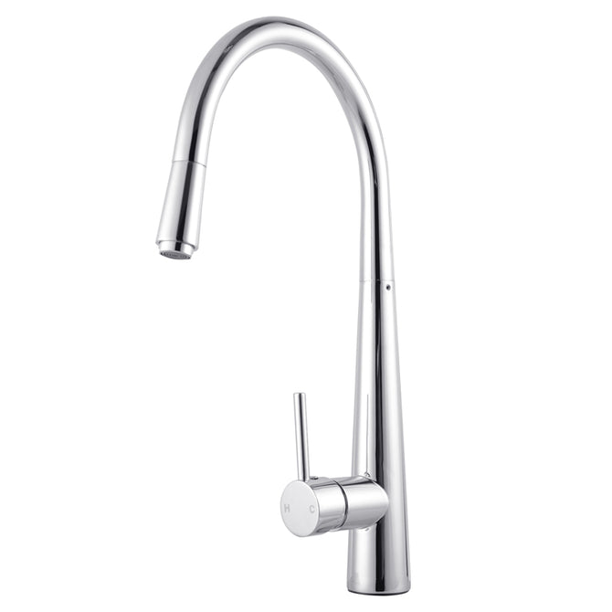 Close-up of Aquaperla pull-out spray head with dual spray modes