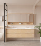 HERA 1800mm Wall-Hung Double Bowl Vanity
