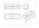 HERA 1800mm Wall-Hung Double Bowl Vanity