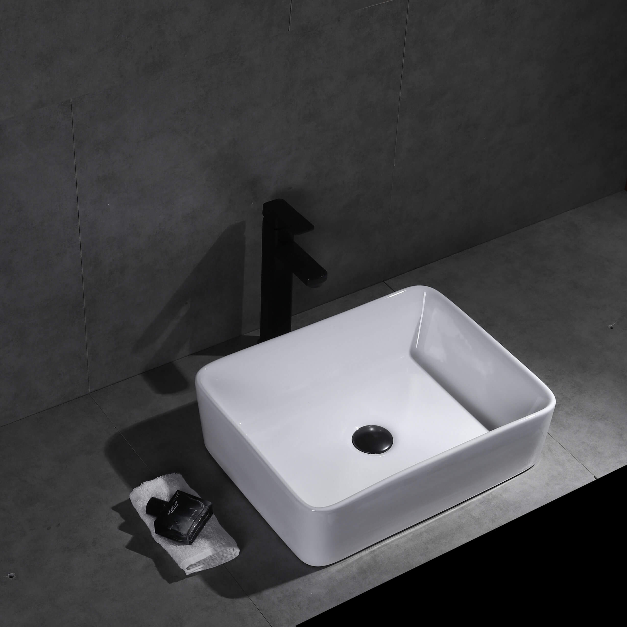 Elaine Gloss white Rectangle Above Counter basins 480*370*130mm