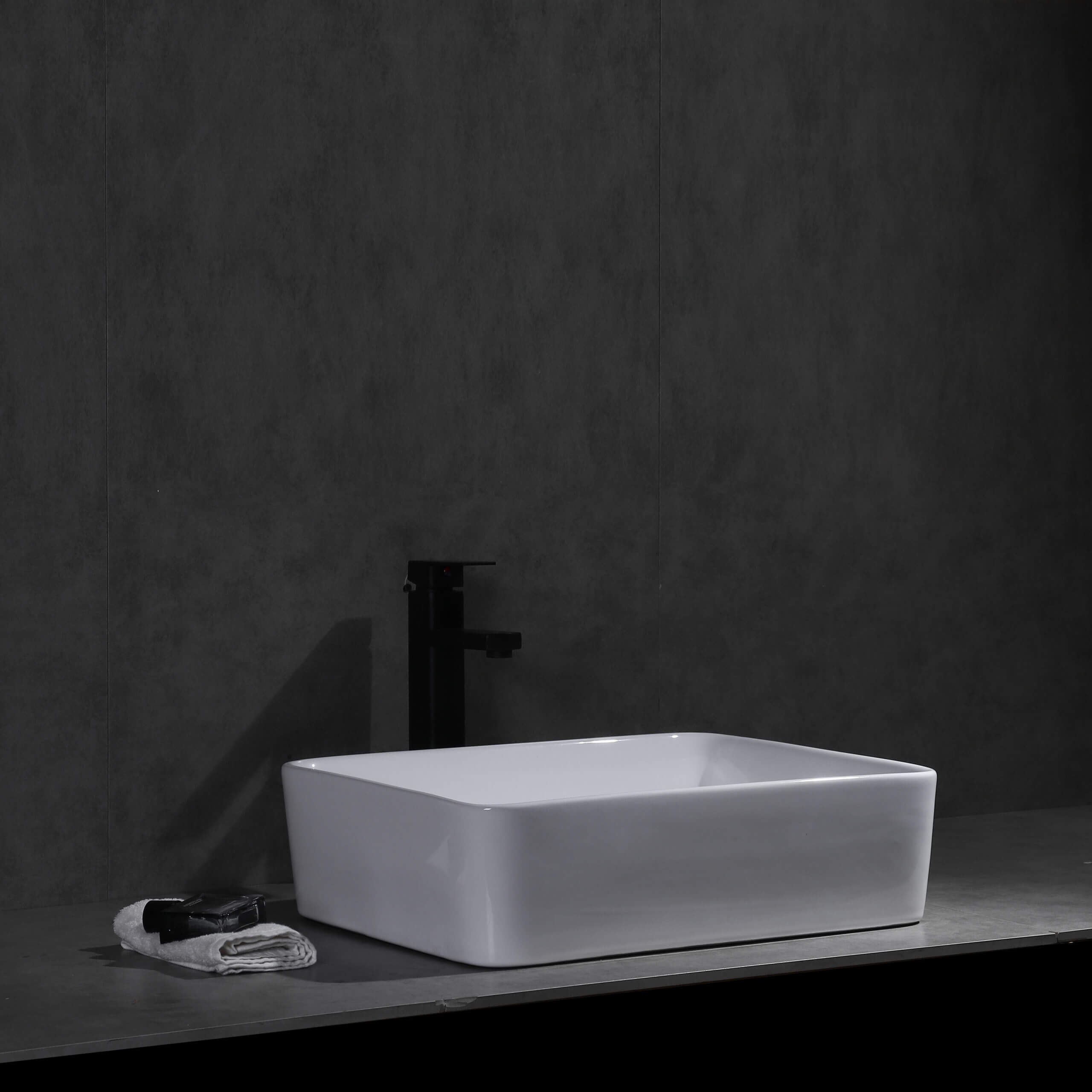 Elaine Gloss white Rectangle Above Counter basins 480*370*130mm