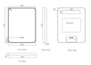 Maia LED Rectangular Bathroom Mirror - Brushed Nickel Frame (Multi-Size)