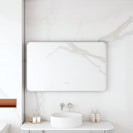 Maia LED Rectangular Bathroom Mirror - Brushed Nickel Frame (Multi-Size)