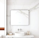 Maia LED Rectangular Bathroom Mirror - Brushed Nickel Frame (Multi-Size)