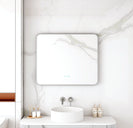 Maia LED Rectangular Bathroom Mirror - Gun Metal Frame (Multi-Size)