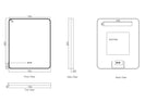 Maia 600×750 / 750×900 / 1200×750mm LED Rectangular Mirror – Brushed Gold Frame