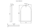 Black Framed Arch Mirror 900×600mm Wall-Mounted(Multi Colour) | My Bathroom Depot