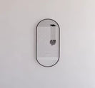 900x450mm Bathroom Oval Framed Mirror Wall Mounted Vertical (Multi Colour)