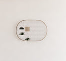 Bathroom Oval Framed Mirror Wall Mounted Vertical/Horizontal ( Multi Colour )