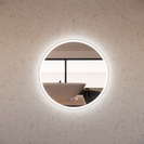 RIVA R3 LED Round Frame Mirror 600/800mm Brushed Nickel