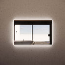 RIVA S4 LED Rectangle Coloured Frame Mirror 900 x 750mm (Optional Colours)