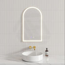 RIVA AR2 LED Arch Frame Mirror 800/900mm Brushed Nickel