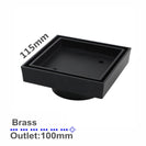 115*115mm Brass Tile Insert Floor Drain (100mm Outlet) (multi color)
