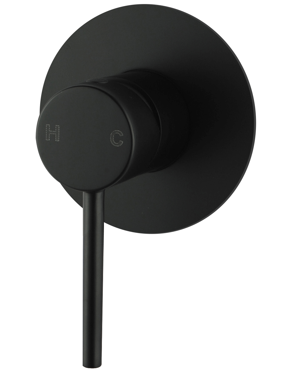 LUCID PIN Matte Black Round Shower Mixer (80mm Cover Plate)