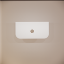 Bella 900mm Curved Matte Black Fluted Groove Wall Hung Vanity