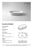 Pill 58 Fluted Above Counter Ceramic Basin (580mm)
