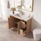 Rita 1200mm Freestanding Bathroom Vanity Cabinet in Elegant Oak