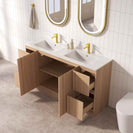 Rita 1500mm Freestanding Bathroom Vanity Cabinet in Elegant Oak