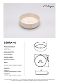 SERRA 40 Above Counter Ceramic Basin – Matte Stone Marble Look
