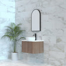 Bella 750mm Curved Solid Timber  Fluted Groove Wall Hung Vanity