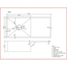 960x450x230mm Chrome Stainless Steel Single Bowl Kitchen Sink ( Multi Option )
